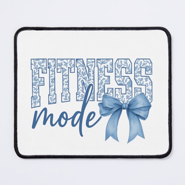 Item preview, Floral Fitness Mode with Blue Bow – Elegant Workout Aesthetic designed and sold by haitrieuic96.