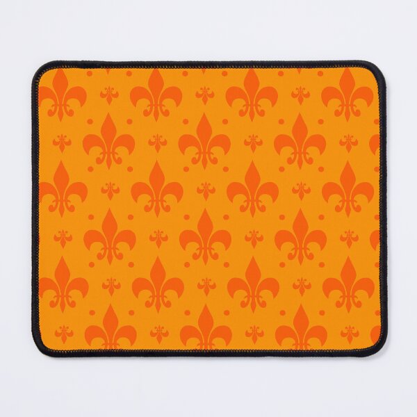 Item preview, Orange Background Orange Fleur-de-lis Pattern Design  designed and sold by PatternTitan.