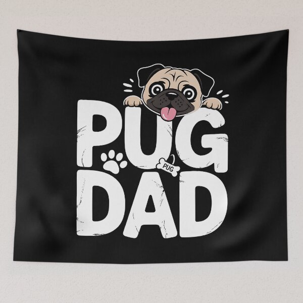 Item preview, Funny Pug Dad Father's Day Dog Lovers designed and sold by BakeryDozen.