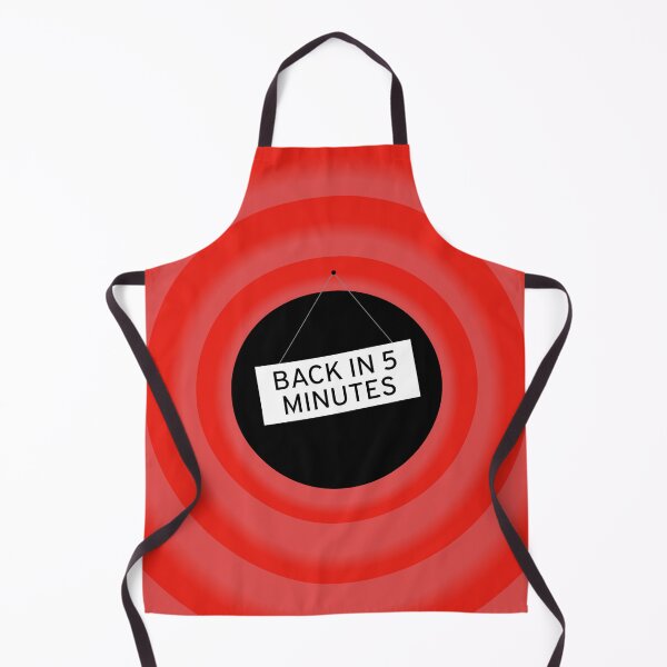Item preview, Retro “Back in 5 Minutes” Cartoon-Inspired Sign designed and sold by hangmeart.