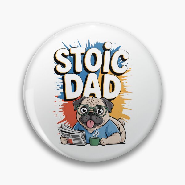 Item preview, Funny Stoic Dad Pug Dog Graffit Humor Fashion Father's Day designed and sold by BakeryDozen.