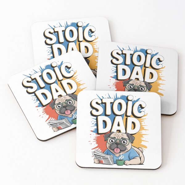 Item preview, Funny Stoic Dad Pug Dog Graffit Humor Fashion Father's Day designed and sold by BakeryDozen.
