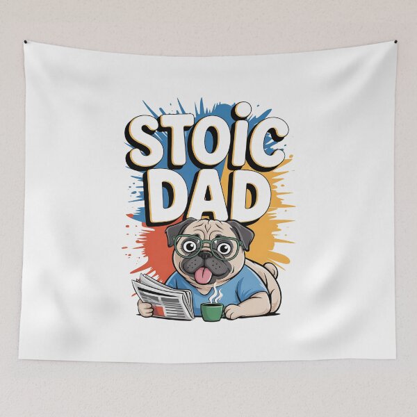 Item preview, Funny Stoic Dad Pug Dog Graffit Humor Fashion Father's Day designed and sold by BakeryDozen.