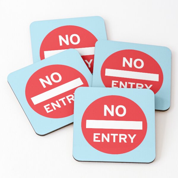 Item preview, Bold “No Entry” Road Sign Design – Minimalist Statement designed and sold by hangmeart.