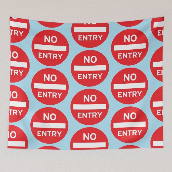 Item preview, Bold “No Entry” Road Sign Design – Minimalist Statement designed and sold by hangmeart.