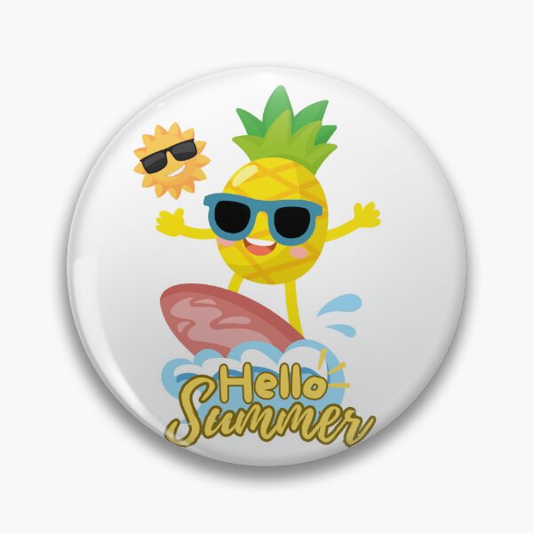 Artikelvorschau, Hallo Sommer: Surfende Ananas & kühle Sonne entworfen und verkauft von HeeShirt.