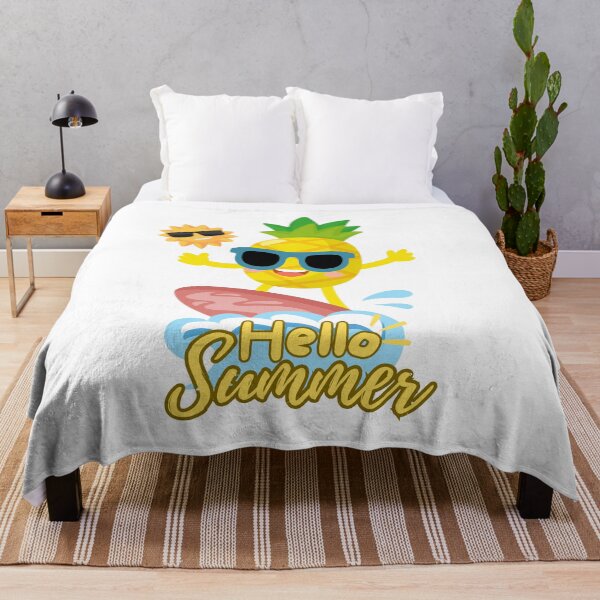 Item preview, Hello Summer: Surfing Pineapple & Cool Sun designed and sold by HeeShirt.