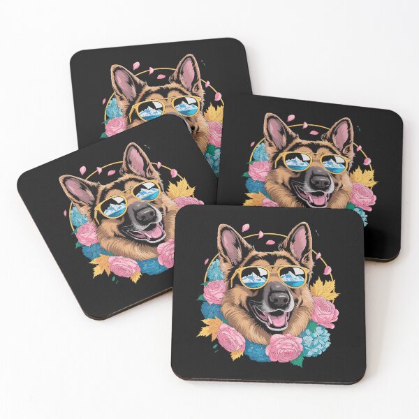 Item preview, Flower German Shepherd Spring Nature dog Lovers designed and sold by brynatshop.