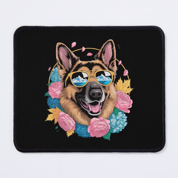 Item preview, Flower German Shepherd Spring Nature dog Lovers designed and sold by brynatshop.