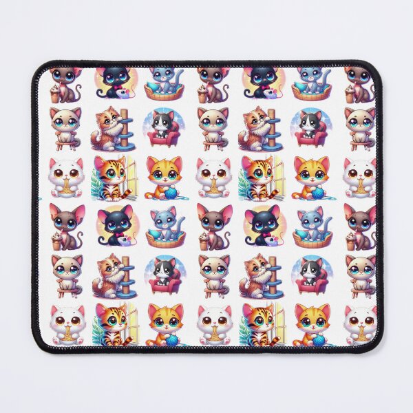 Item preview, cute funny cat pattern funny colorful kawaii kitten,aesthetic cat art,funny cat,Cat Lover,cute cat,cat pattern designed and sold by Expressions-Sel.