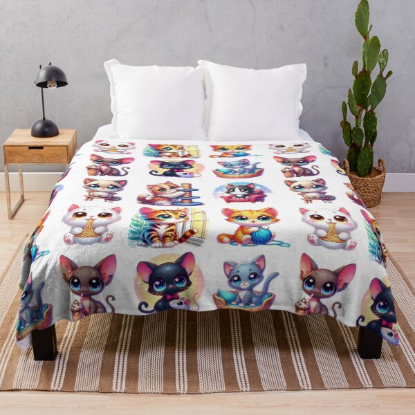 Item preview, cute funny cat pattern funny colorful kawaii kitten,aesthetic cat art,funny cat,Cat Lover,cute cat,cat pattern designed and sold by Expressions-Sel.