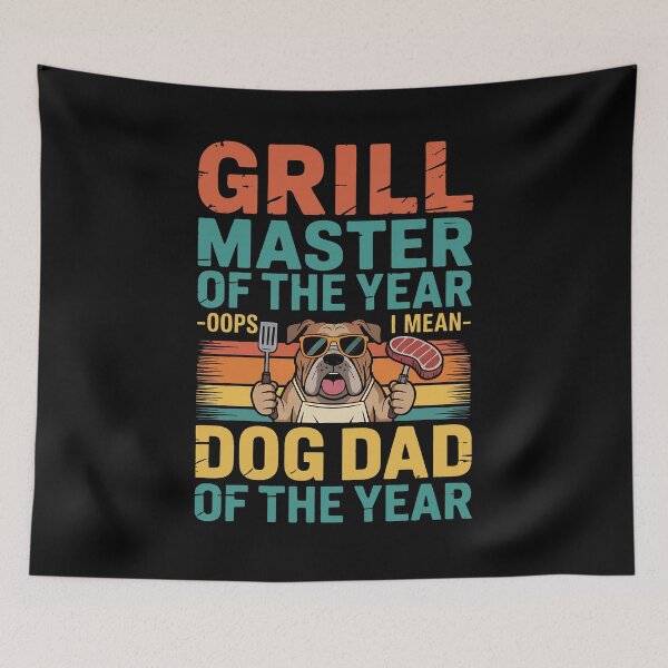 Item preview, Grill Master Dog Dad - Funny BBQ Father's Day Dog Lover designed and sold by BakeryDozen.