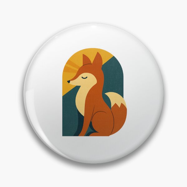 Artikelvorschau, ModFox – Geometric Retro Fox in Mid-Century Color Palette entworfen und verkauft von SheepyDaily.