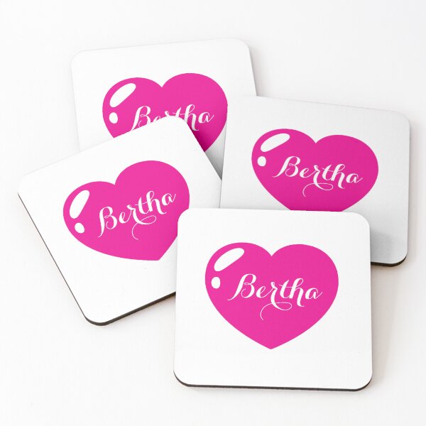 Item preview, Bertha Name with Pink Heart  designed and sold by Monika Howarth.