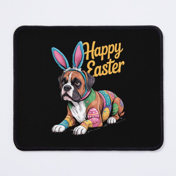 Item preview, Happy Easter Day Boxer Dog Bunnies Colorful Eggs Dog Lovers designed and sold by BakeryDozen.