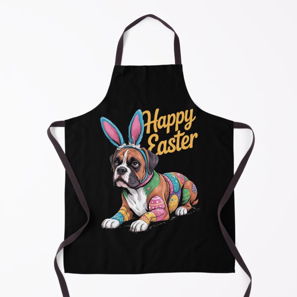Item preview, Happy Easter Day Boxer Dog Bunnies Colorful Eggs Dog Lovers designed and sold by BakeryDozen.