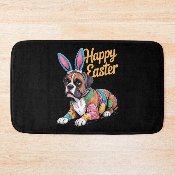 Item preview, Happy Easter Day Boxer Dog Bunnies Colorful Eggs Dog Lovers designed and sold by BakeryDozen.