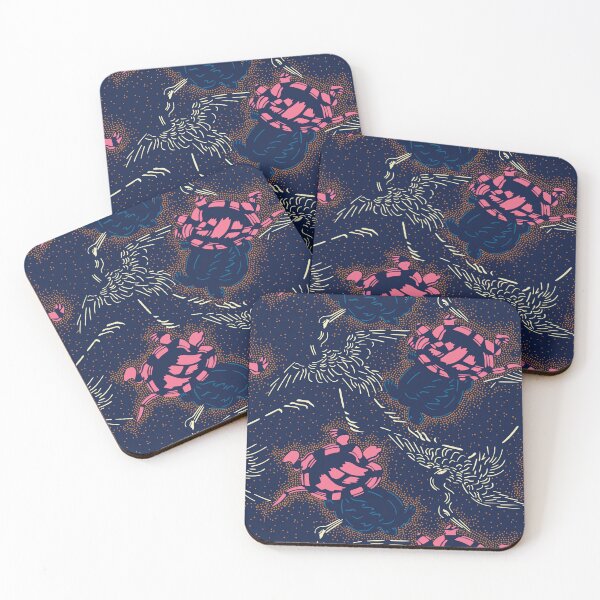 Item preview, Cranes and turtles - Japanese seamless vintage pattern designed and sold by Japan Design Prints.