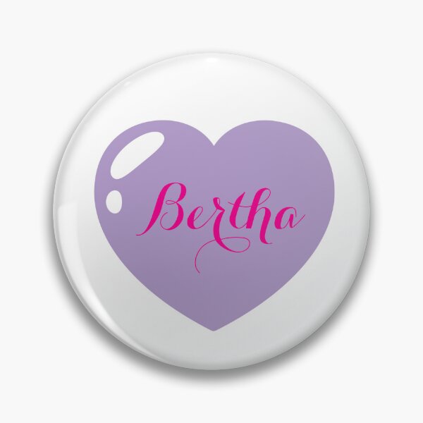 Item preview, Bertha Name with Purple Heart  designed and sold by Monika Howarth.