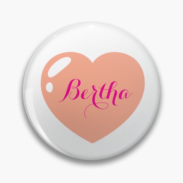 Item preview, Bertha Name with Orange Heart  designed and sold by Monika Howarth.