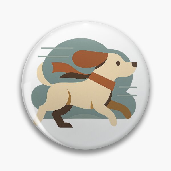 Artikelvorschau, ModDog – Mid-Century Modern Running Dog with Retro Scarf entworfen und verkauft von SheepyDaily.