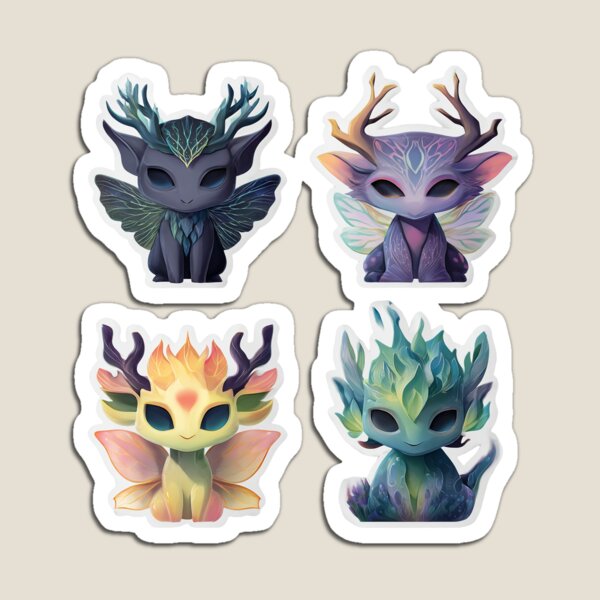 Item preview, Whimsical Creatures Fairycore Sticker Pack designed and sold by TornadoVibes.