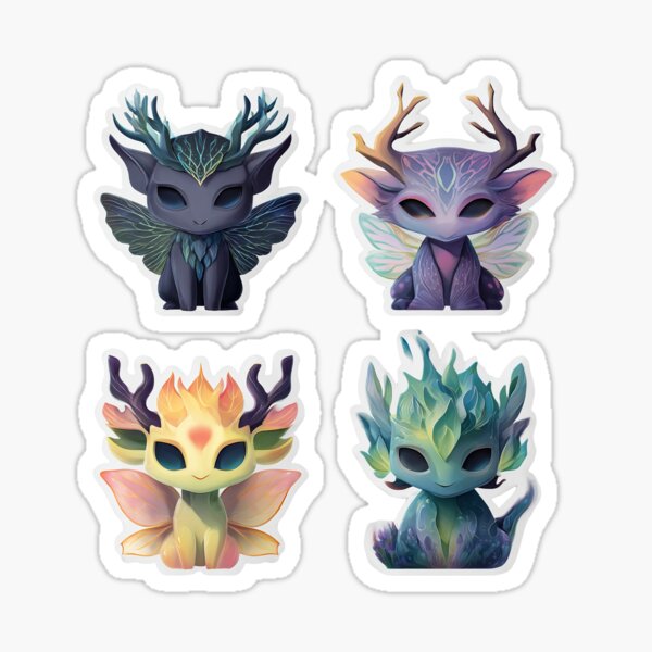 Item preview, Whimsical Creatures Fairycore Sticker Pack designed and sold by TornadoVibes.