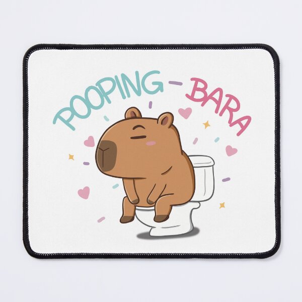 Item preview, Pooping-bara – Cute capybara on the toilet designed and sold by Mjs-Things.