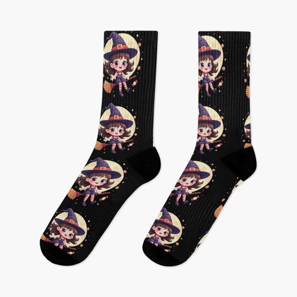 Item preview, Little Witch on a Broom – Halloween Magic Ride designed and sold by Lunawisk.art.