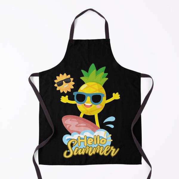 Artikelvorschau, Hallo Sommer: Surfende Ananas & kühle Sonne (Schwarz) entworfen und verkauft von HeeShirt.