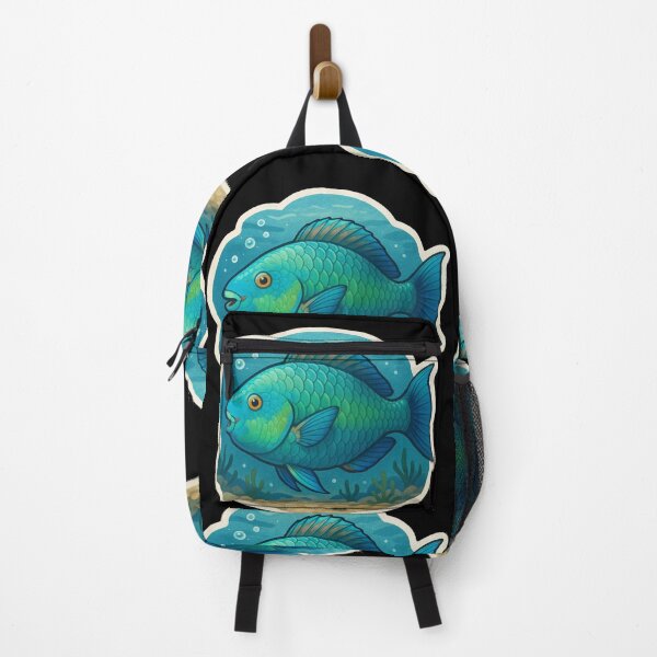 Item preview, Colorful Parrotfish Among Ocean Reefs designed and sold by DamioPolArt.