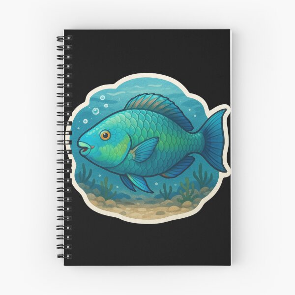 Item preview, Colorful Parrotfish Among Ocean Reefs designed and sold by DamioPolArt.