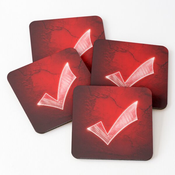 Item preview, positive check icon on red designed and sold by stemoir.
