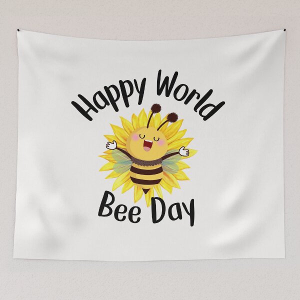 Item preview, Happy World Bee Day designed and sold by HappyLifeCreate.