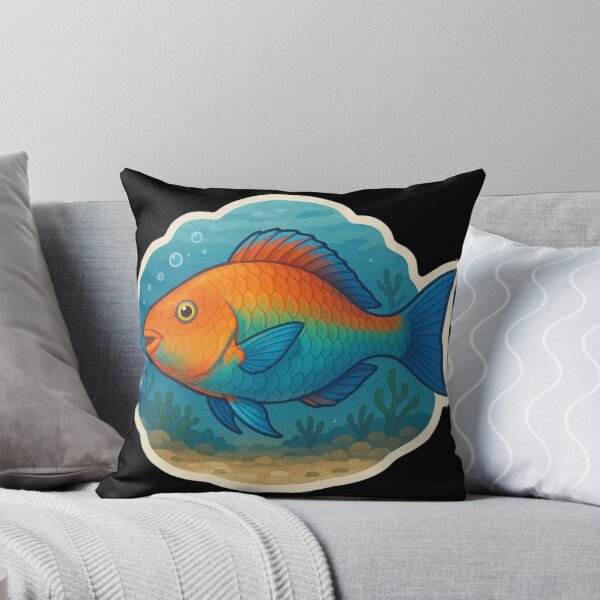 Item preview, Green and Blue Parrotfish in Reef designed and sold by DamioPolArt.