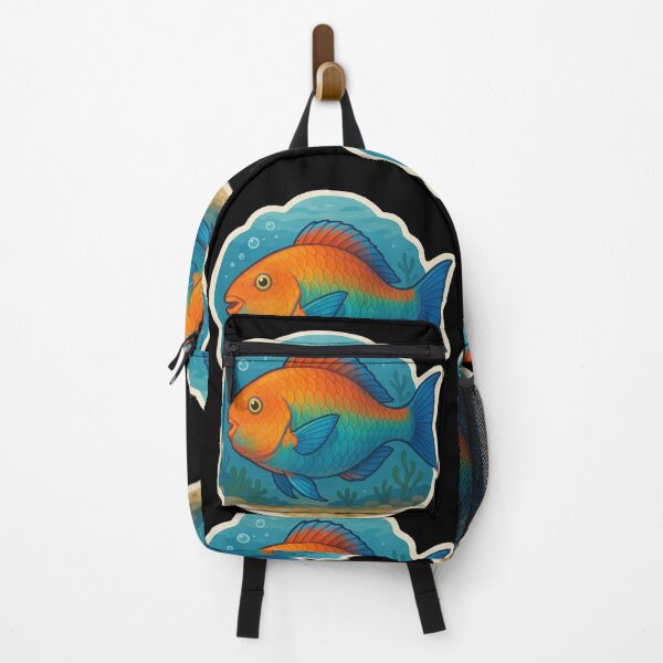 Item preview, Green and Blue Parrotfish in Reef designed and sold by DamioPolArt.