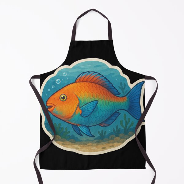 Item preview, Green and Blue Parrotfish in Reef designed and sold by DamioPolArt.