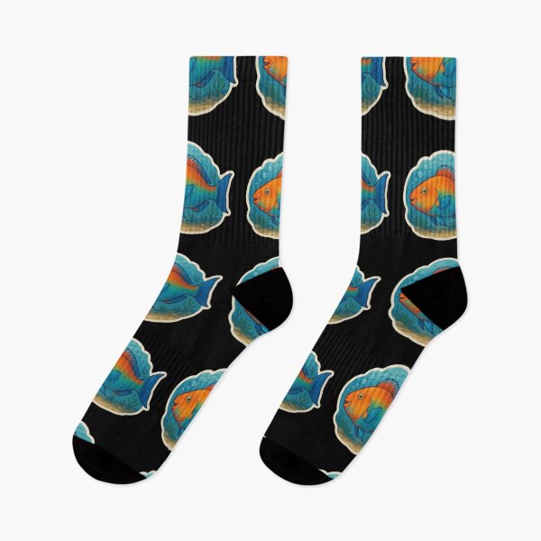 Item preview, Green and Blue Parrotfish in Reef designed and sold by DamioPolArt.
