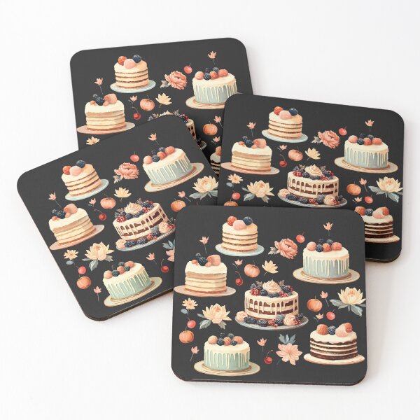 Item preview, Fruit and Chocolate Cake Pattern | Retro Style designed and sold by UnhingedBird.
