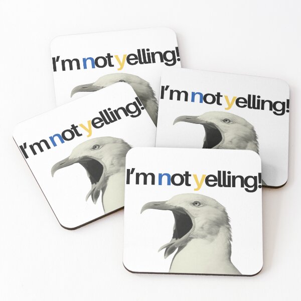 Item preview, I’m Not Yelling – Just Passionate Seagull designed and sold by DrawnVibesAdri.