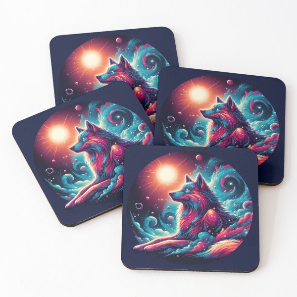 Item preview, Wolf and galactic cloud designed and sold by Artillenium.