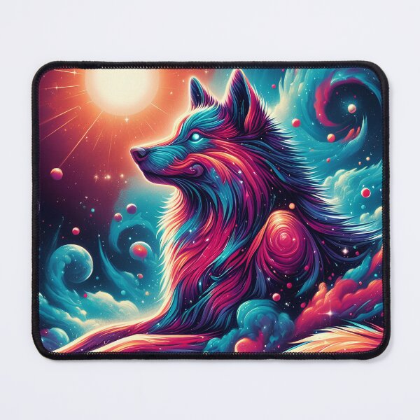 Item preview, Wolf and galactic cloud designed and sold by Artillenium.