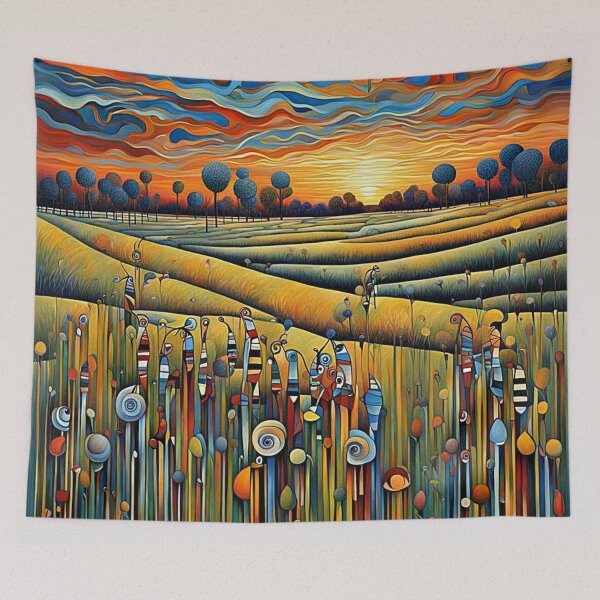 Item preview, Grassy meadows at sunset 1 designed and sold by George Hutton Hunter.