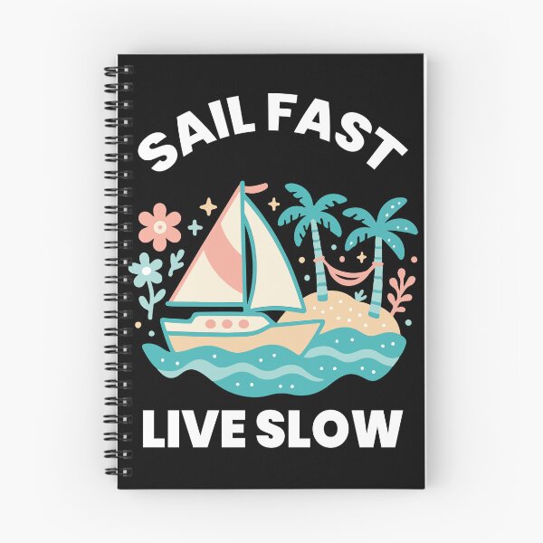 Item preview, Sail Fast Live Slow Captain Boat Nautical Sailing designed and sold by LuminOrb.