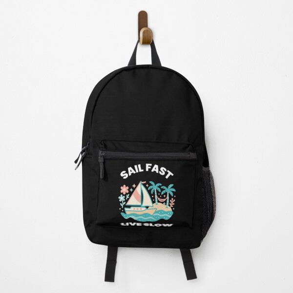 Item preview, Sail Fast Live Slow Captain Boat Nautical Sailing designed and sold by LuminOrb.