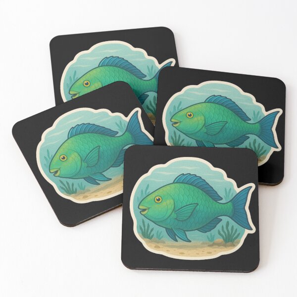 Item preview, Tropical Parrotfish with Sunlight Rays designed and sold by DamioPolArt.