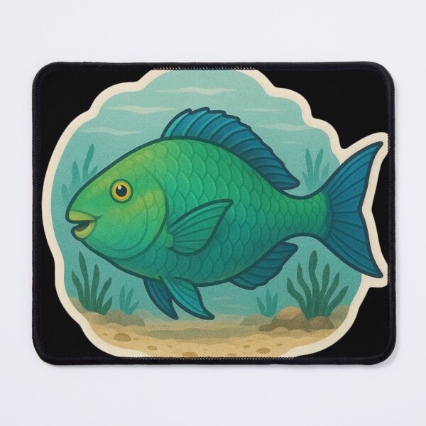 Item preview, Tropical Parrotfish with Sunlight Rays designed and sold by DamioPolArt.