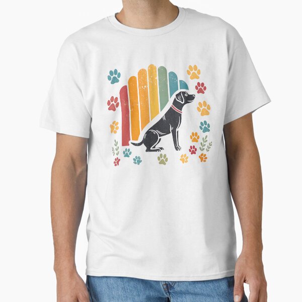 Item preview, Vintage Dog Silhouette with Paw Prints – Retro Pet Lover Gift designed and sold by fawzimorsy12.