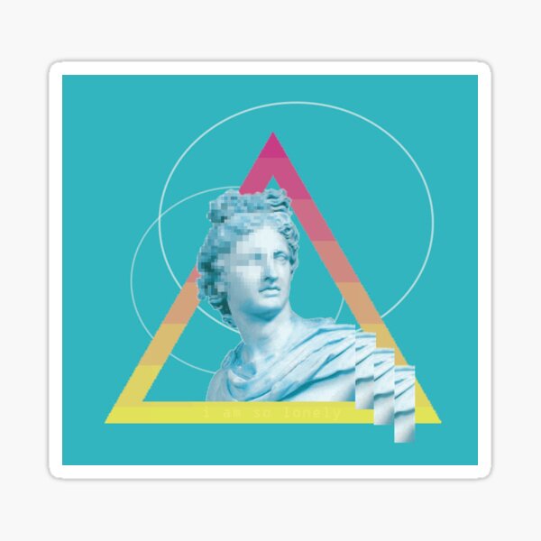 Vaporwave Illuminati Bust Sticker