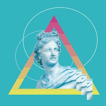 Artwork thumbnail, Vaporwave Illuminati Bust by superprincess